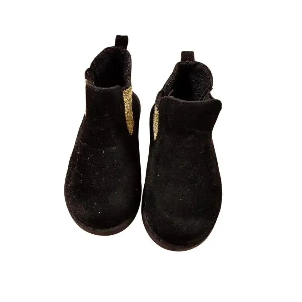 black/gold booties 6
